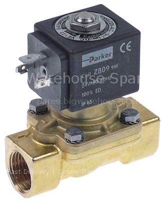 Solenoid valve brass 2 -ways 24VAC inlet 1/2" IT outlet 1/2" IT