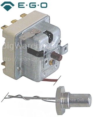 Safety thermostat switch-off temp. 225°C 3-pole 20A probe ø 11mm