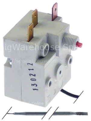 Safety thermostat switch-off temp. 200°C 1-pole 1CO 20A probe ø