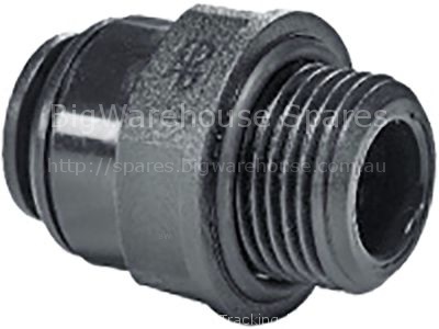Push-in fitting John Guest straight thread 3/8" BSP pipe connect