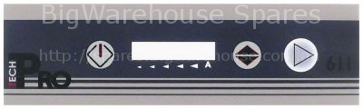 Keypad foil dishwasher Protech 611 L 225mm W 65mm