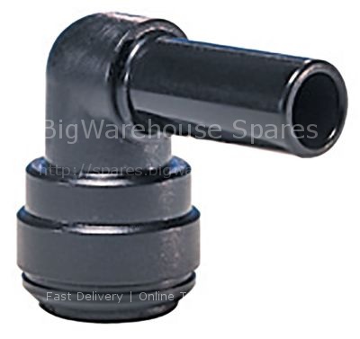 Push-in fitting John Guest angled pipe connection ø10mm grommet