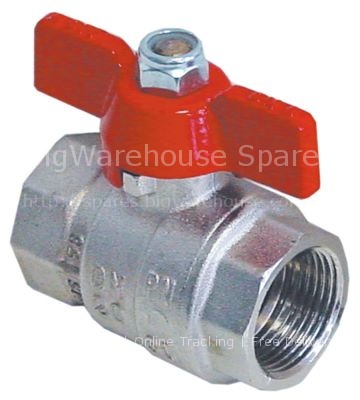 Ball valve connection 3/4" IT - 3/4" IT DN20 total length 56mm