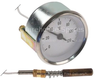 Thermometer mounting ø 60mm t.max. 120°C 0-120°C probe ø 8,5mm p