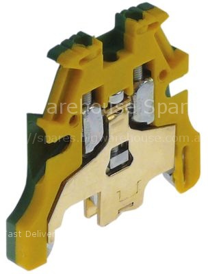 Rail-mounted terminal 0.5-4mm² green/yellow for TS 35 (plastic)