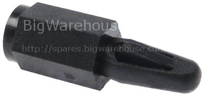 Spacer piece for PCB thread M3 L 19,5mm H 10mm plastic black