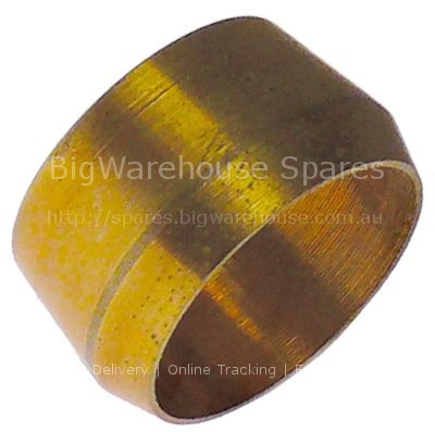 Olive for pipe ø 16mm L 10,5mm brass Qty 1 pcs