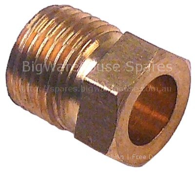 Union screw thread 1/8" for pipe ø 1/4" CCT L 12mm brass Qty 1 p