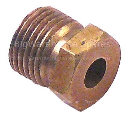 Union screw thread 1/8" for pipe ø 4mm L 11mm brass Qty 1 pcs WS