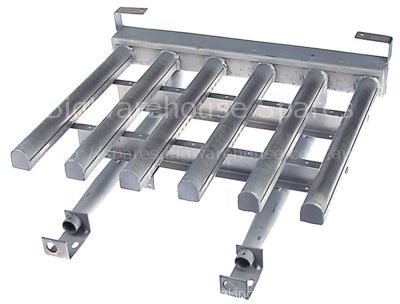 Bar burner 6 row L 410mm W 495mm H 125mm tilting bratt pan