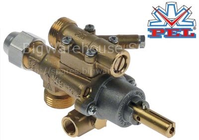 Gas tap PEL type 22S/O gas inlet M20x1.5 (tube ø 12mm)
