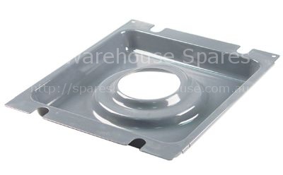 Spillage tray L 420mm W 344mm H 39mm ø 115mm for burner cap ø 10