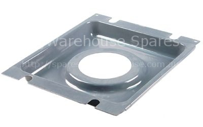 Drain tray L 420mm W 344mm H 45mm ø 140mm stainless steel for bu