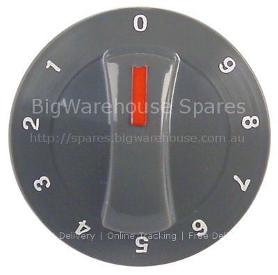 Knob energy regulator 1-9 ø 71mm shaft ø 6x4.6mm shaft flat uppe