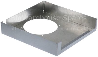 Cover for evaporator fan stainless steel W 400mm H 80mm L 415mm