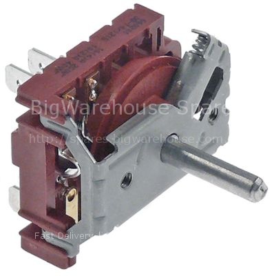 Cam switch 2 operating positions 2NO sequence 0-1 16A shaft ø 6x
