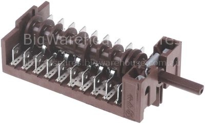Cam switch 3 operating positions 10NO sequence 1-2-3 16A shaft ø