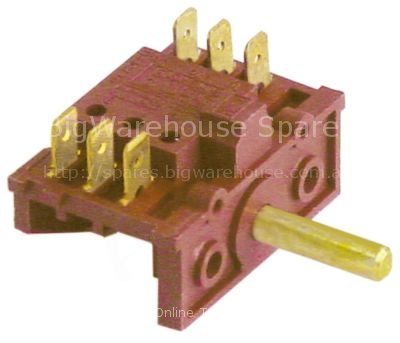 Cam switch 3 operating positions sequence 1-0-2 16A shaft ø 6x4.