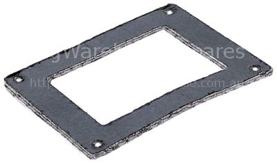 Gasket L 95mm W 80mm thickness 2mm graphite hole ø 5mm