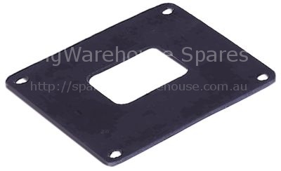 Gasket L 71mm W 71mm rubber thickness 1,5mm for oven lamp