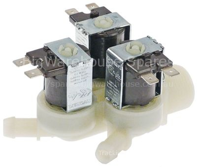 Solenoid valve triple straight 230VAC inlet 3/4" outlet 11,5mm D