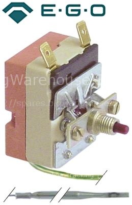 Safety thermostat switch-off temp. 329°C 1-pole 16A probe ø 3,03