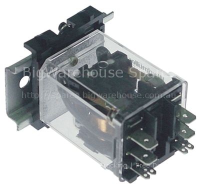Power relays connection male faston DIN rail