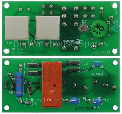 Control PCB for dishwasher L 75mm W 35mm suitable for FAGOR