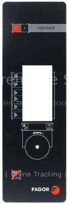 Keypad foil for combi-steamer black suitable for FAGOR L 540mm W