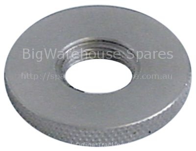 Knurled nut thread M14x1 ø 35mm H 5mm SS