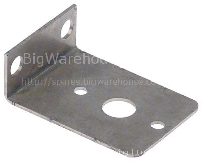 Mounting flange for thermostat stainless steel L 48mm W 35mm thi