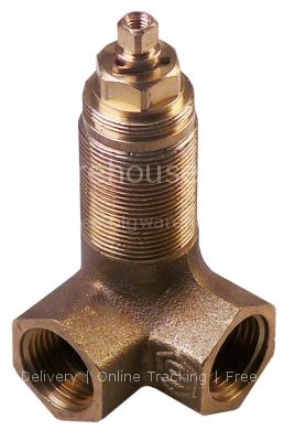 Shut-off valve connection 1/2" 1/2" straight total length 28mm m