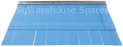 Curtain W 620mm H 410mm thickness 1,6mm warewashing