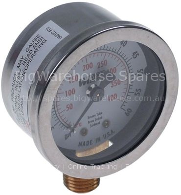 Manometer 52mm pressure range 0-4bar thread 1/4