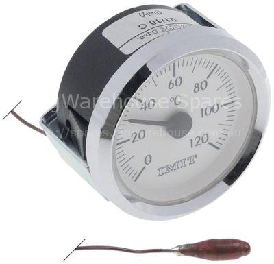 Thermometer mounting ø 52mm t.max. 120°C 0 up to +120°C probe ø