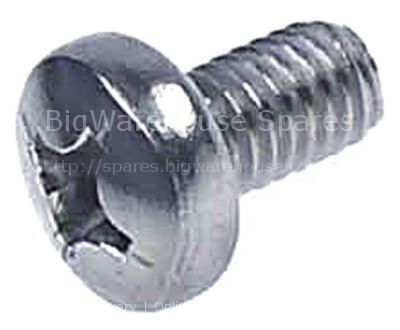 Flat-headed bolt thread M6 thread L 10mm SS DIN 7985/ISO 7045 Qt