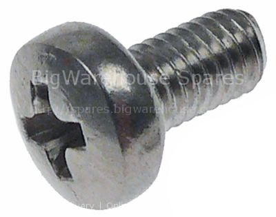 Flat-headed bolt thread M3 thread L 6mm SS DIN 7985/ISO 7045 Qty