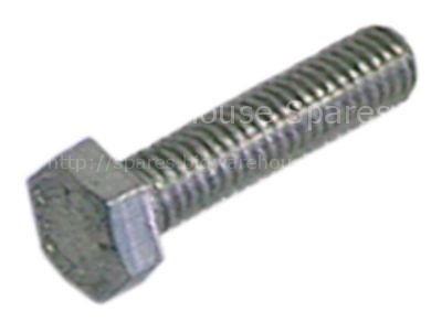 Hexagonal screw thread M6 thread L 20mm SS WS 10 Qty 20 pcs DIN