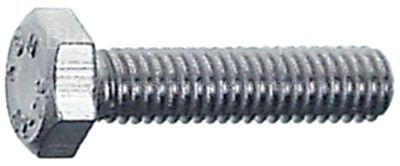 Hexagonal screw thread M6 thread L 25mm SS WS 10 Qty 20 pcs DIN