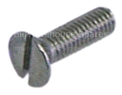 Countersunk screw thread M6 L 20mm SS DIN 963/ISO 2009 Qty 20 pc