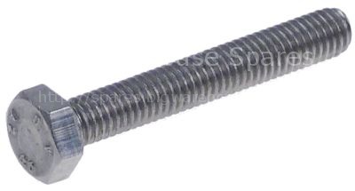 Hexagonal screw thread M6 thread L 40mm SS WS 10 Qty 20 pcs DIN