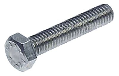 Hexagonal screw thread M5 thread L 30mm SS WS 8 Qty 20 pcs DIN 9