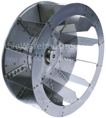 Fan wheel D1 ø 350mm H1 125mm blades 12 D2 ø 13mm D3 ø 16mm H2 1