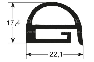 Door seal profile 2270 W 465mm L 650mm external size Qty 1
