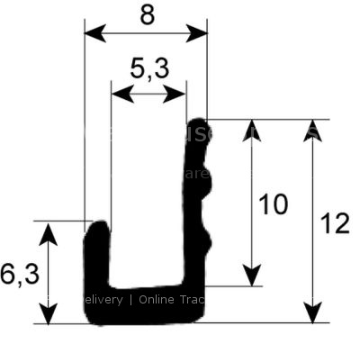 Window gasket profile 1905 L 2500mm Qty 1