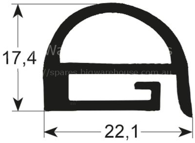 Door seal profile 2270 W 775mm L 1300mm external size Qty 1