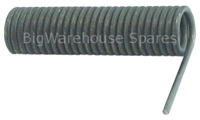 Torsion spring ø 28,2mm L2 107mm wire gauge ø 4mm L1 42mm