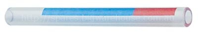 Water level tube D1 ø 13mm D2 ø 8,6mm L 138,5mm marking red/blue