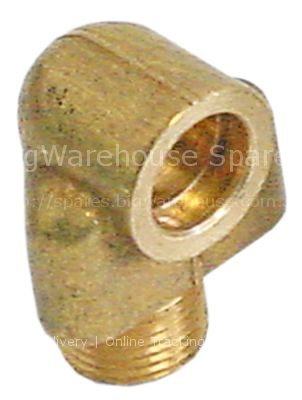 Connection angle for water level tube thread 3/8" brass hole ø 1