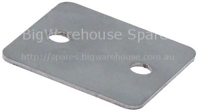 Base plate W 40mm zinc-plated sheet steel L 44mm